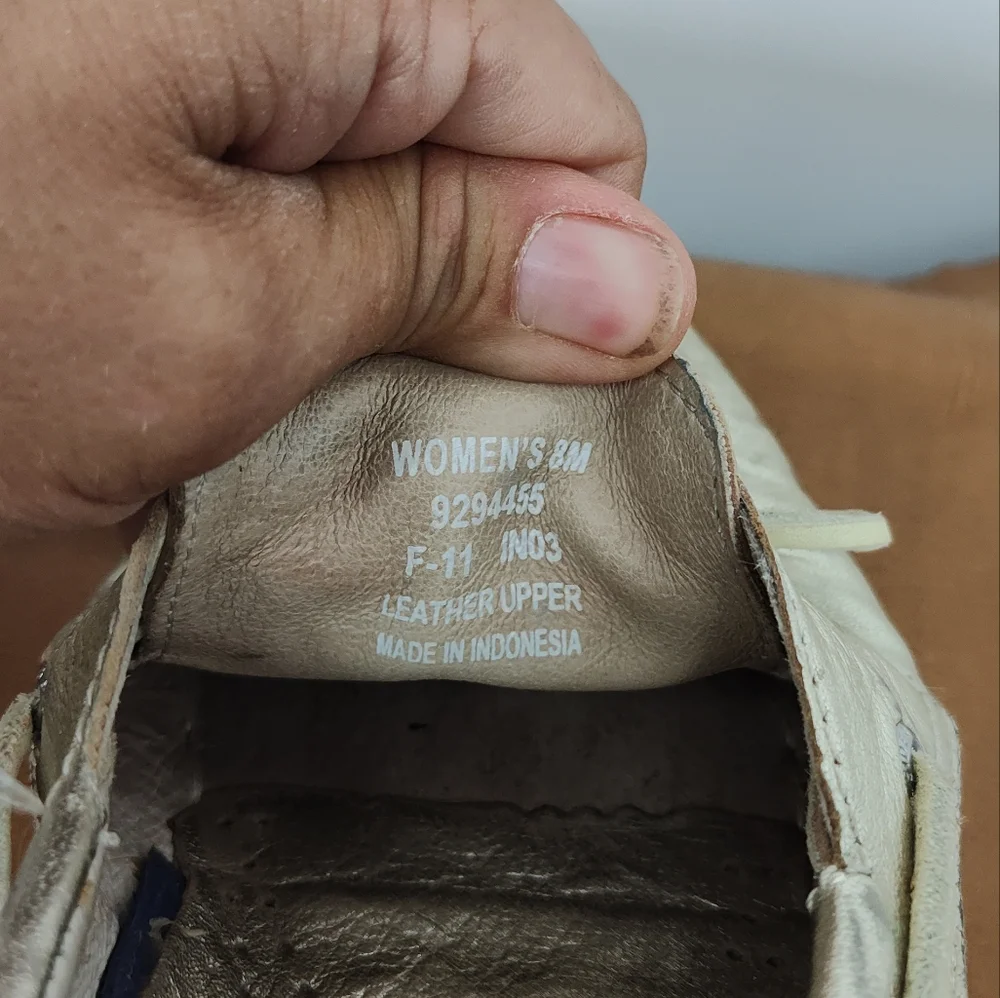 Sperry Original Leather Boat Shoes Metallic Gold Women's Size 8M